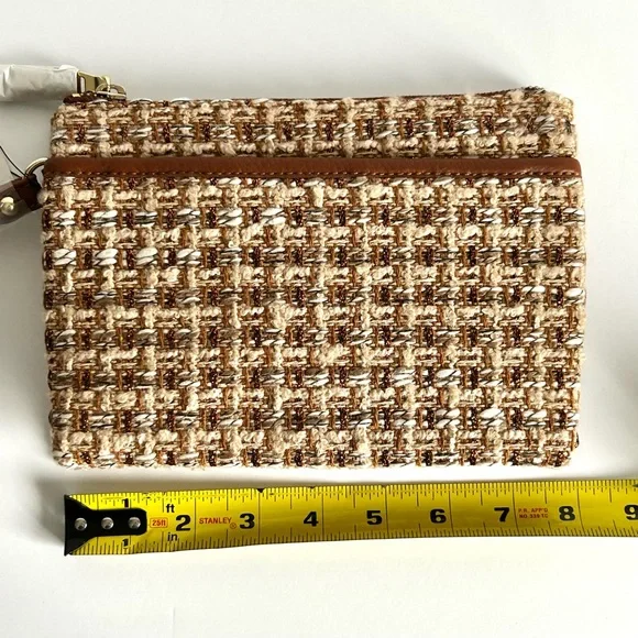 🍒NWT Talbots Metallic Boucle Double Gusset Wristlet - Picture 11 of 12